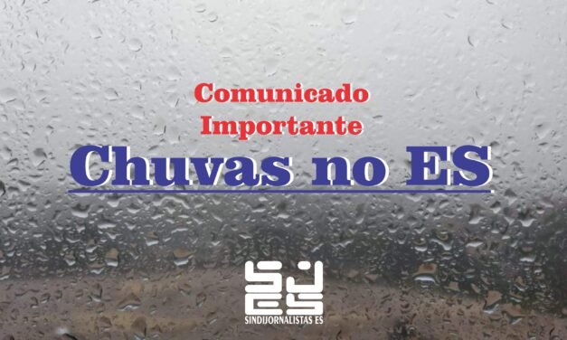 COMUNICADO DO SINDIJORNALISTAS EM RAZÃO DAS CHUVAS