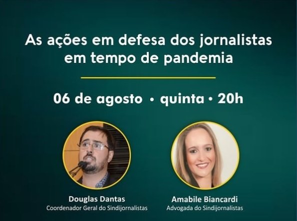 Ações em defesa dos jornalistas em tempo de pandemia