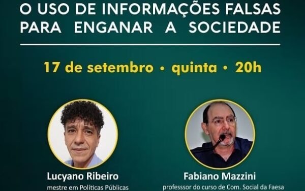 O uso de informações falsas para enganar a sociedade