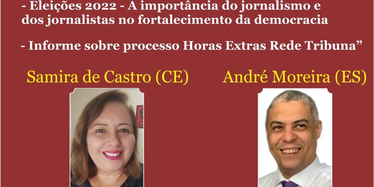 Live abordará a segurança de jornalistas nas eleições e atualização do processo de Horas Extras de A Tribuna
