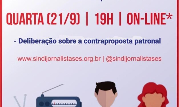 Assembleia Geral Extraordinária – Jornalistas de todo o ES