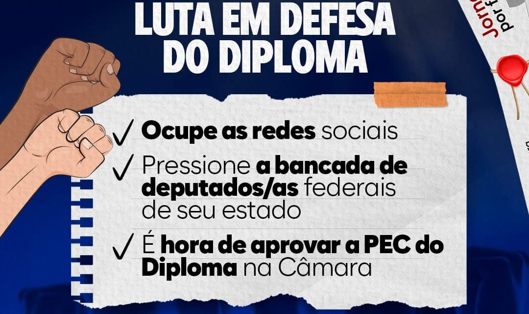 Jornalistas brasileiros vão vestir azul nesta quinta-feira (13 de abril), Dia Nacional de Luta pelo Diploma