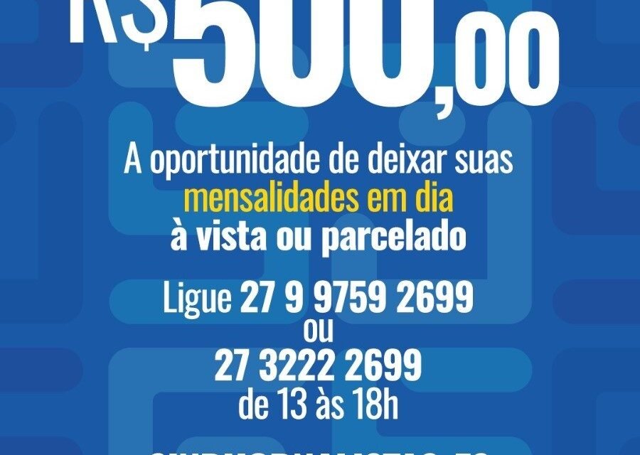 Dívida Zero, oportunidade de estar em dia com o SINDIJORNALISTAS/ES 