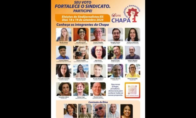 98% dos votantes elegem a Chapa Jornalismo e Democracia