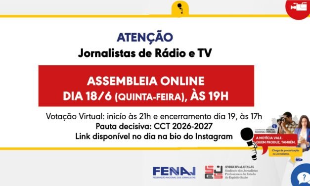 Votação da assembleia online será nos dias 18 e 19